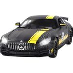 Nostalji Kutusu Mercedes 1:24 Amg Gtr Siyah Sesli Işıklı Çek Bırak Oyuncak Diecast Metal Spor Araba 20 cm