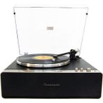 Nostaljik Ahşap Kaplama Pikap 33X45 Plaklar Bass Bluetooth Crownwell Vegas Plus Silver Renk - Gümüş