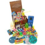 Nostaljik Bakkal Ahşap Gıda Ve Oyuncak Kutusu Mavi Tetris ( Seni Seviyorum )