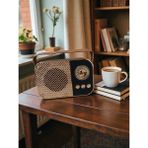 Nostaljik Görünümlü Retro Radyo Tf Kart Bluetooth USB Fm Radyo Destekli Küçük Boy Nostalji Radyo - Siyah