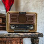 Nostaljik Gorunumlu Usb Sd Aux Bluetooth Destekli Sarjli Radyo Rt-671