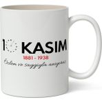 Nostaljik Lezzetler 10 Kasım Mustafa Kemal Atatürk Tasarımlı Kupa Bardak Baskılı Kahve Kupa Bardak Model 8