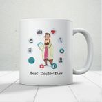Nostaljik Lezzetler 14 Mart Tıp Bayramı Best Doctor Ever Baskılı Kupa Bardak - Beyaz - 300 ml