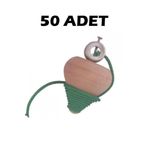 Nostaljik Lezzetler Boyanabilir Ağaç Topaç (50 Adet)