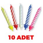 Nostaljik Lezzetler Nostaljik Pasta Mumu 10 Adet - Renkli