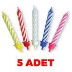 Nostaljik Lezzetler Nostaljik Pasta Mumu 5 Adet - Renkli