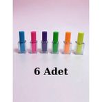 Nostaljik Lezzetler Oje Şeklinde 6 Adet Fosforlu Kalem