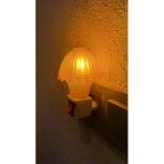Nostaljik Mantar Tip Gece Lambası Kendinden Fişli Çıt Çıt Anahtarlı 7 Watt Akkor Ampullü