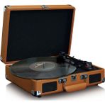 Nostaljik Pikap Hoparlörlü Çantalı Pikap Vintage Plak Çalar Bluetooth/aux In/rca/ 1800HAH Pil - Kahverengi