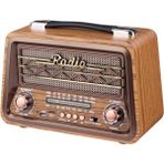 Nostaljik Radyo Bluetooth Speaker, Şarjlı, Sd Kart, Usb, Mp3 Çalar, Kablosuz Hoparlör - Ahşap - Ceviz