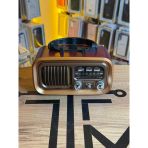 Nostaljik Radyo Bluetoothlu Fm Am Usb Sd Kart Girişli Şarjlı Taşınabilir Ses Sistemi