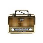 Nostaljik Radyo Müzik Kutusu Şarjlı Bluetooth Usb Sd Mp3 Pg 4401-Açık Kahverengi