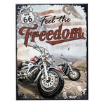Nostaljik Sanat 14393-ABD Karayolları-Route 66 Özgürlük, Magnet 6 x 8 cm, Renkli, 6x8 cm