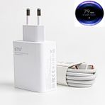 Nostaljikcep Kotenart Kotenar Xiaomi ve Tüm Telefonlarla Uyumlu 67W Turbo Şarj Aleti Şarj Cihazı Kablo Adaptör Set Hızlı Şarj Aleti Type C Şarj Aleti - Beyaz