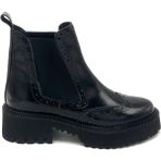 Nostra Shoes Talitha Deri Kadın Bot - Rugan Siyah