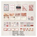 not defteri malzemeleri 61 Pcs/pack Scrapbook Paper Material Paper Decoration DIY Handbook Handmade Diary Stationery Background Paper karalama defteri çıkartmaları ( Color : A )