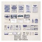 not defteri malzemeleri 61 Pcs/pack Scrapbook Paper Material Paper Decoration DIY Handbook Handmade Diary Stationery Background Paper karalama defteri çıkartmaları ( Color : D )