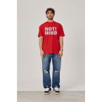 Not Mind Yazılı Kırmızı Tshirt