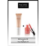 Note Bb Concealer 02 Spf 15 Göz Altı Kapatıcısı & Drop Highlighter 01 Likit Aydınlatıcı Makyaj Seti