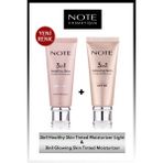 Note Cosmetics 3 in 1 Healthy Skin Light Ton Eşitleyici & Işıltılı 50 SPF Makyaj Seti