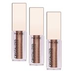 Note Cosmetics Crystalized Liquid Eyeshadow Likit Metalik Göz Farı, 08 Vintage Bronze (3 paketi)