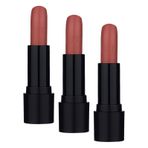 Note Cosmetics Deep Impact Lipstick 02 Optimistic Rose Kremsi Dokulu Yarı Parlak Ruj, Nude (3 paketi)