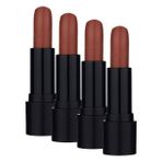 Note Cosmetics Deep Impact Lipstick 05 Leather Mood Kremsi Dokulu Yarı Parlak Ruj, Kahverengi (4 paketi)