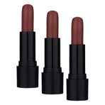 Note Cosmetics Deep Impact Lipstick 07 Warm Chocolatte Kremsi Dokulu Yarı Parlak Ruj, Kahverengi (3 paketi)