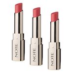 Note Cosmetics Iconic Sheer Lipstick 208 Dreamer Nemlendirici Parlak Ruj, Pembe (3 paketi)