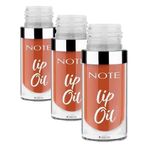 Note Cosmetics Lip Oil 50 Creamy Caramel Nemlendirici ve Parlatıcı Dudak Bakım Yağı, Kahverengi (3 paketi)