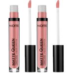 Note Cosmetics Matte Queen Lipstick 02 Ruby Chocolate Kalıcı Likit Ruj, Pembe (2 paketi)