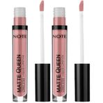 Note Cosmetics Matte Queen Lipstick 03 Rose Dust Kalıcı Likit Ruj, Nude (2 paketi)