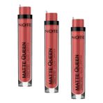 Note Cosmetics Matte Queen Lipstick 05 Summer Charm Kalıcı Likit Ruj, Pembe (3 paketi)