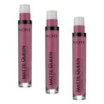 Note Cosmetics Matte Queen Lipstick 20 Passionate Heart Kalıcı Likit Ruj, Mor (3 paketi)