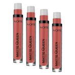 Note Cosmetics Matte Queen Lipstick 24 Ravishing Rose Kalıcı Likit Ruj, Nude (4 paketi)