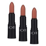 Note Cosmetics Mattemoist Lipstick 302 Mirage Mat Bitişli Ruj, Koyu Nude (3 paketi)