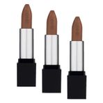 Note Cosmetics Mattever Lipstick 02 Spring Dress Yarı Mat Saten Bitişli Ruj, Kahverengi (3 paketi)