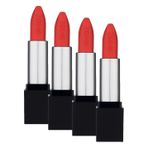 Note Cosmetics Mattever Lipstick 16 Me Grenadine Yarı Mat Saten Bitişli Ruj, Nar Çiçeği (4 paketi)
