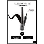 NOTE Elegant Matte Dipliner Waterproof Suya Dayanıklı - 01 Coal Black - Siyah