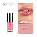 Note Lip Oil 20 Pink For Me Pembe Renkli Nemlendirici ve Parlatıcı Dudak Bakım Yağı Canlı Bitiş - standart