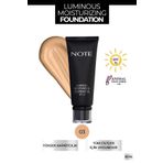 NOTE Luminous Moisturizing Spf 15 Nemlendirici Etkili Parlak Bitişli Fondöten - 03 Medium Beige