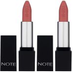 Note Mattever Lipstick 06 Sunset Party Yarı Mat Saten Bitişli Ruj, Pembe (2 paketi)