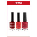 Note Nail Flawless 3'lü Kırmızı Oje Seti