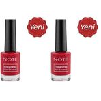 Note Nail Flawless Oje 100 Happy Red, Kırmızı 2li paket