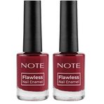 Note Nail Flawless Oje 102 Red Wine, Kırmızı (2 paketi)