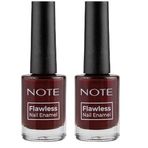 Note Nail Flawless Oje 104 Garnet, Kırmızı 2li paket