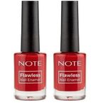 Note Nail Flawless Oje 32 Lovely, Kırmızı (2 paketi)
