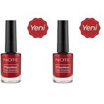 Note Nail Flawless Oje 34 Crazy Red, Kırmızı (2 paketi)