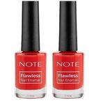 Note Nail Flawless Oje 98 Reddish Orange, Kırmızı 2li paket