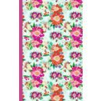 Notebook Dot Grid Paper: Lovely vintage floral pattern with red and purple flowers on a light gray background.: Cute Aesthetic Notebook For College, Students, School, Work, Office.